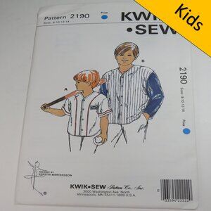 Kwik Sew 2190 size 8-14 boy / child shirt